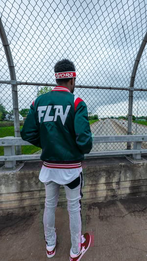 Image of Green FLAV Varsity Jacket