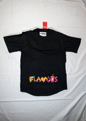 Image of Black FLAVORS Food shirt