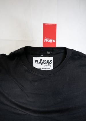Image of Black FLAVORS Food shirt