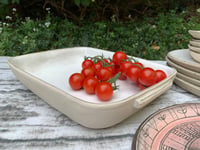 Image 3 of Simple table server, white stoneware