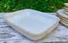 Simple table server, white stoneware