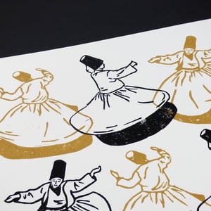 Derviches / Linogravure 