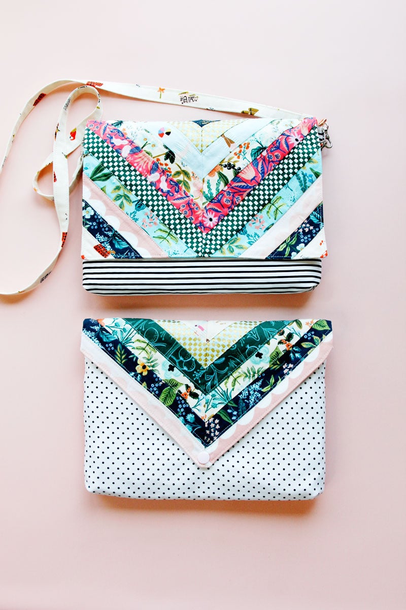Image of the quilted CHLOE CLUTCH PDF pattern 