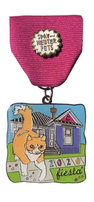 Image of Cat 2020 Fiesta Medal + Lapel Pin