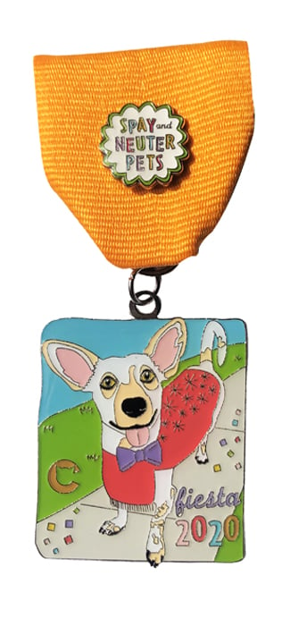 Image of Dog 2020 Fiesta Medal + Lapel Pin