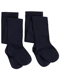 Cotton Tights, Pack of 2, Navy