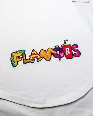Image of White FLAVORS Food Shirt