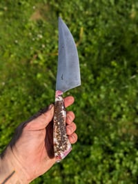 Image 5 of Cable Damascus Chef/ Stabilized Wildflower Scales