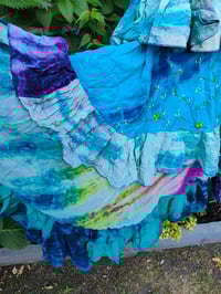Image 6 of Wanderlust maxi skirt / bandeau dress -blue with flashes of purple pink 8-16 uk
