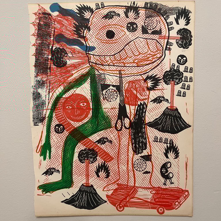 Shitstorm Hand Stamped Print No.1 Image 4