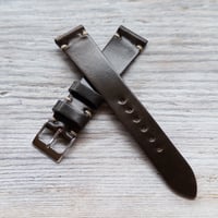 Image 2 of 19mm Horween Shell Cordovan Strap - Dark Brown