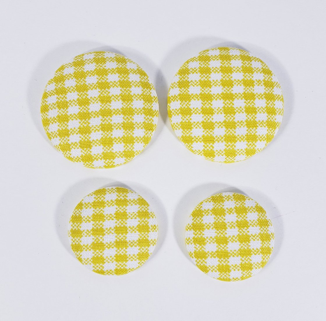Image of Yellow Picnic Button Earrings