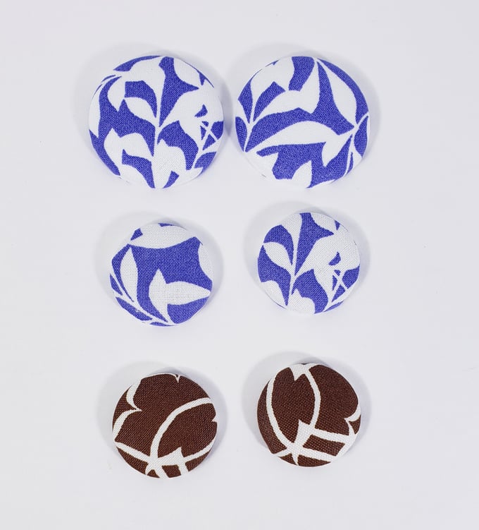 Image of Abstract Flower Button Earrings