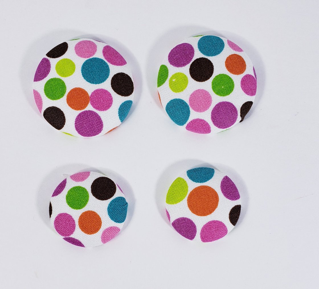 Image of Colorful Polkadot Button Earrings