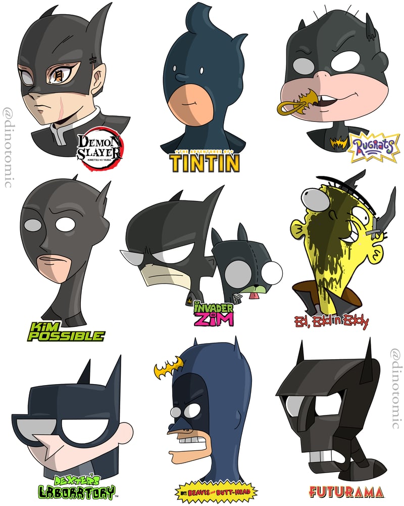 Image of #216 Batman ( part 4 ) drawn in 9styles 