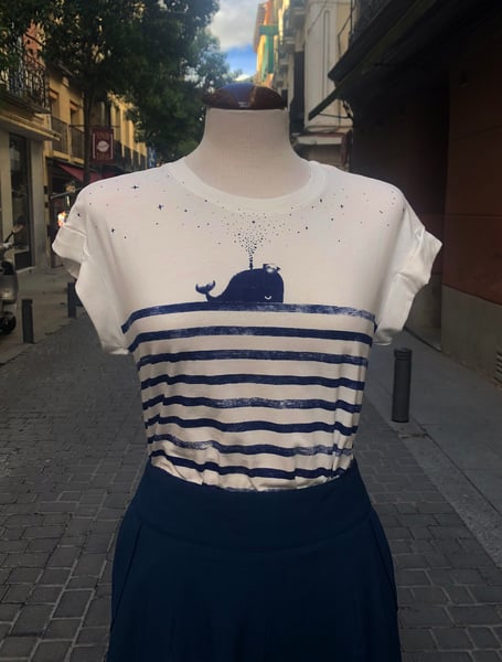 Image of Camiseta algodón ballena