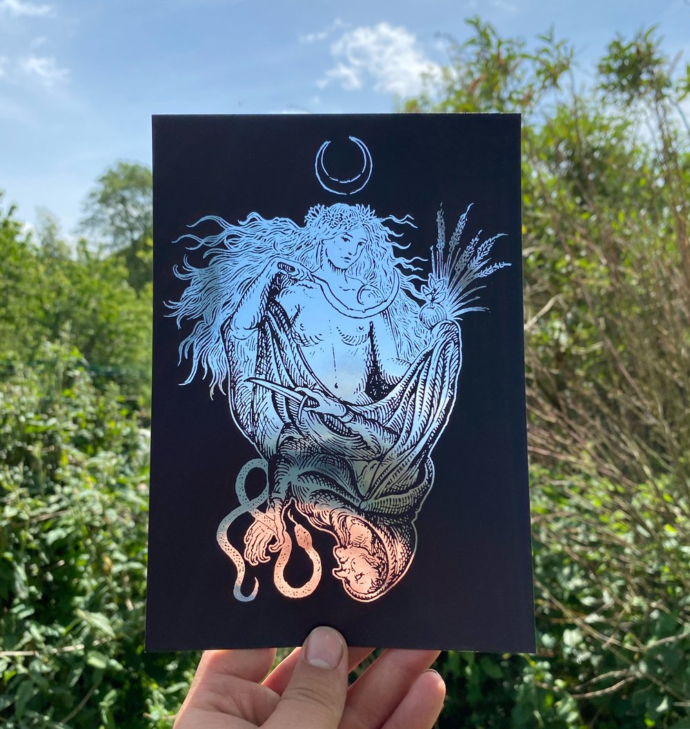 Maiden and the hag. foil prints