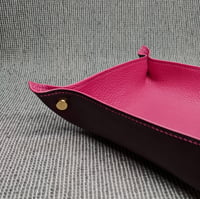 Image 1 of VALET TRAY - Burgundy & Orchidia