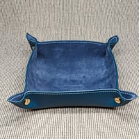 Image 3 of VALET TRAY - Blue & Blue Suede