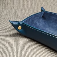 Image 1 of VALET TRAY - Blue & Blue Suede