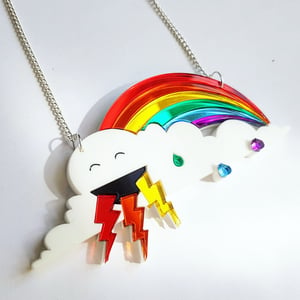 Image of Rainbow and Cloud Necklace  