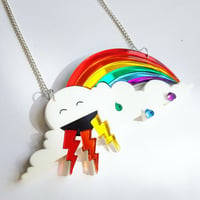 Image 4 of Rainbow and Cloud Necklace  