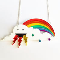 Image 3 of Rainbow and Cloud Necklace  