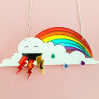 Image 5 of Rainbow and Cloud Necklace  