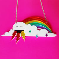 Image 2 of Rainbow and Cloud Necklace  