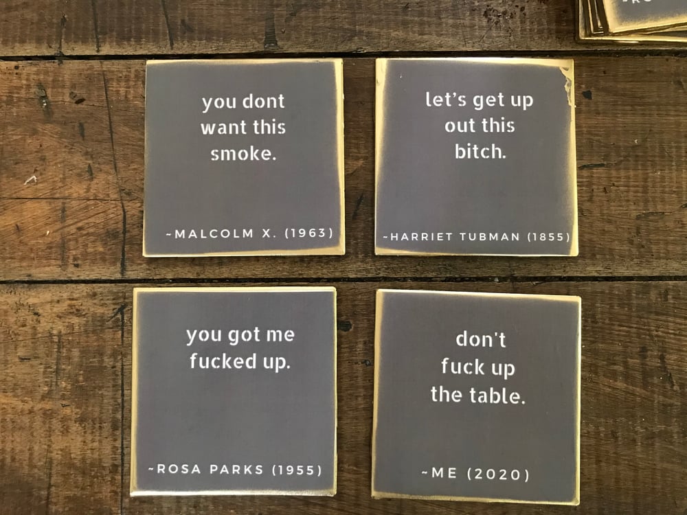 Image of The Real Black History  Coasters  (Ceramic)