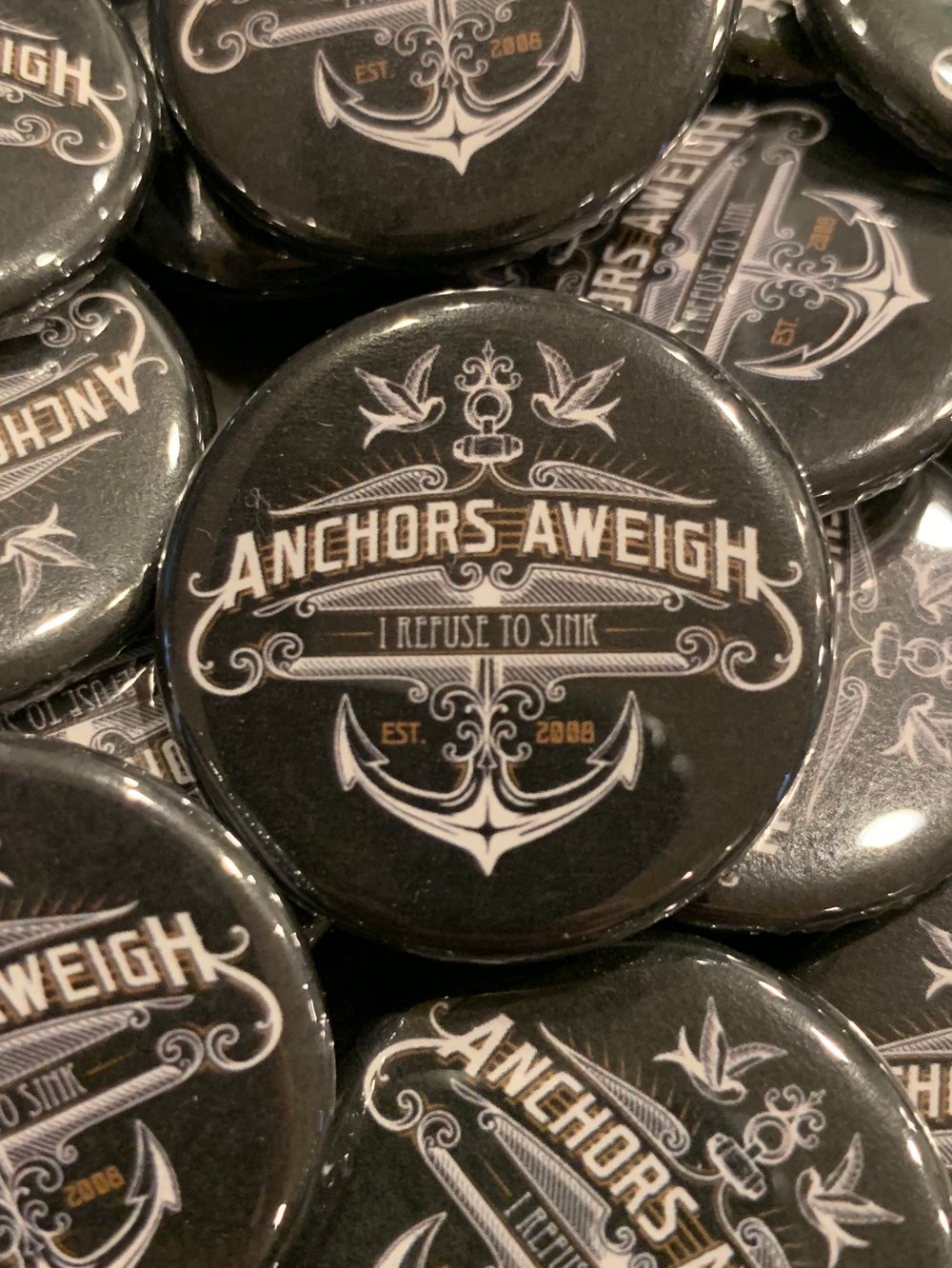 Anchors Aweigh - 1 1/4 Inch - Button / Pin