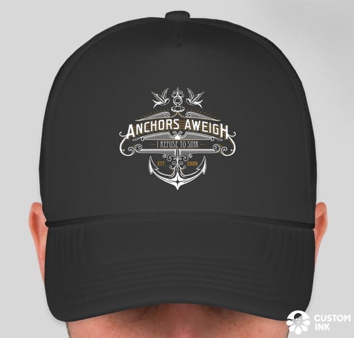Anchors Aweigh - Black Trucker Hat w/ Logo