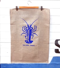 Rock Lobster Linen T Towel - Electric Blue