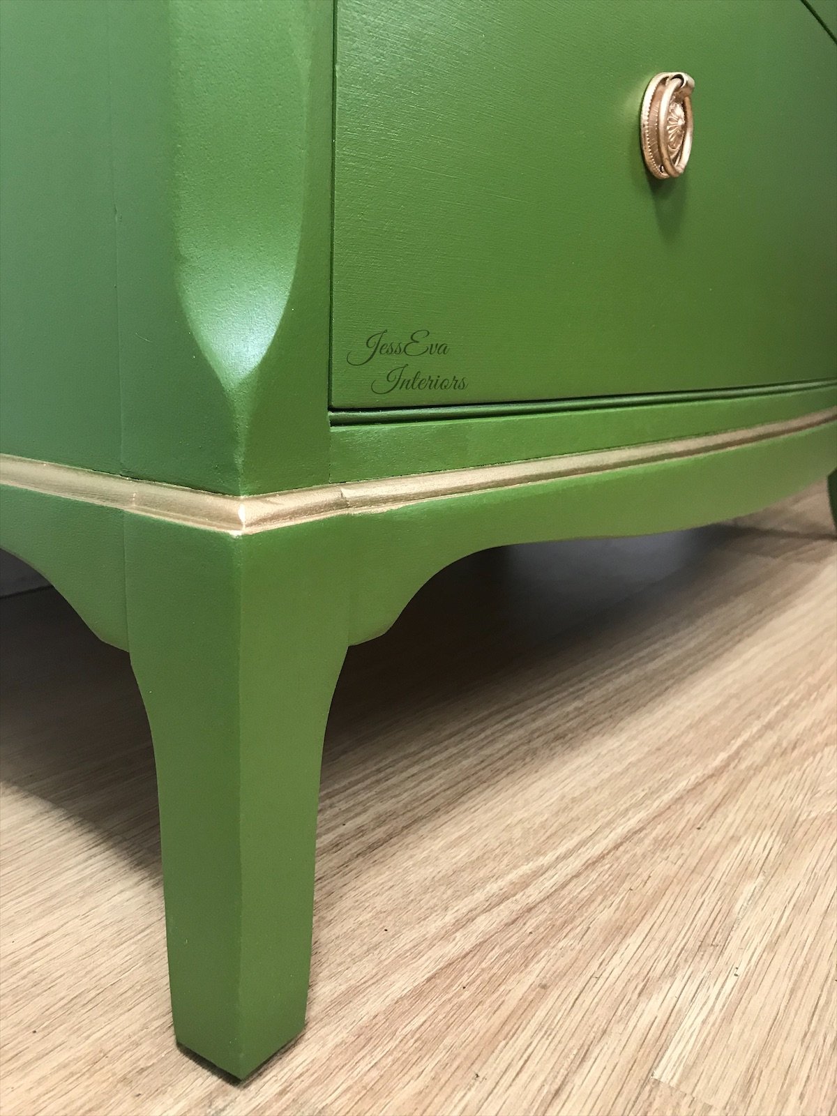 Vintage Strongbow CHEST OF DRAWERS Painted in Jewel Beetle Green