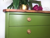 Image 3 of Vintage Strongbow CHEST OF DRAWERS Painted in Jewel Beetle Green