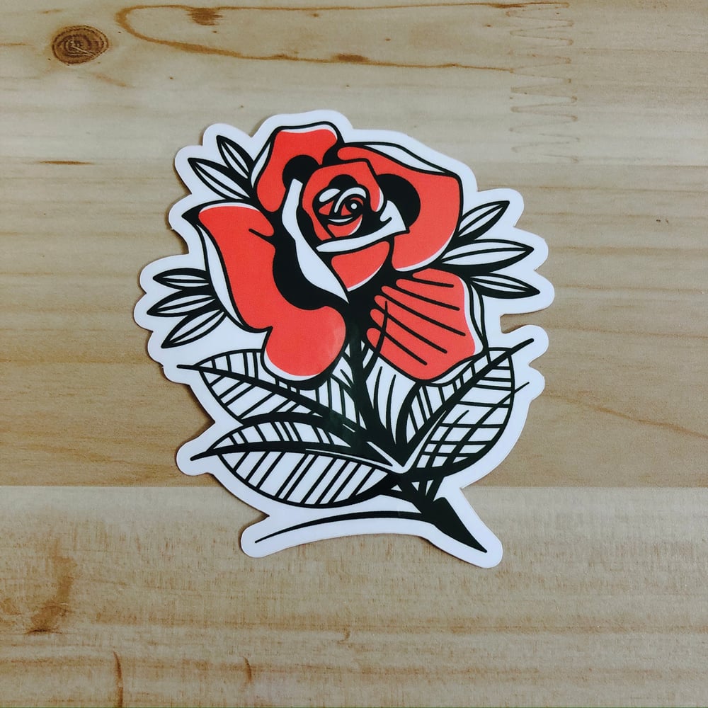 Image of Red Rose Sticker
