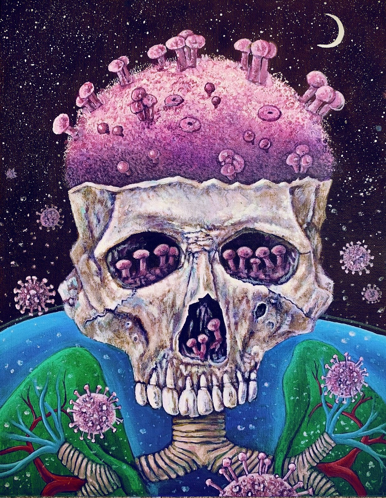 Covid Universe - Original Acrylic on Canvas | Daniel Yucha Images