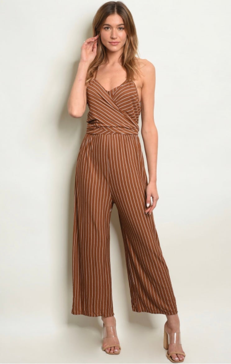 Caramel Stripes Jumpsuit | Made Clothing