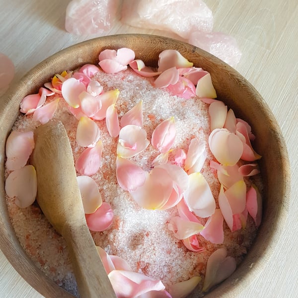 Image of Activated Bath Salts & Infused Rose Quartz