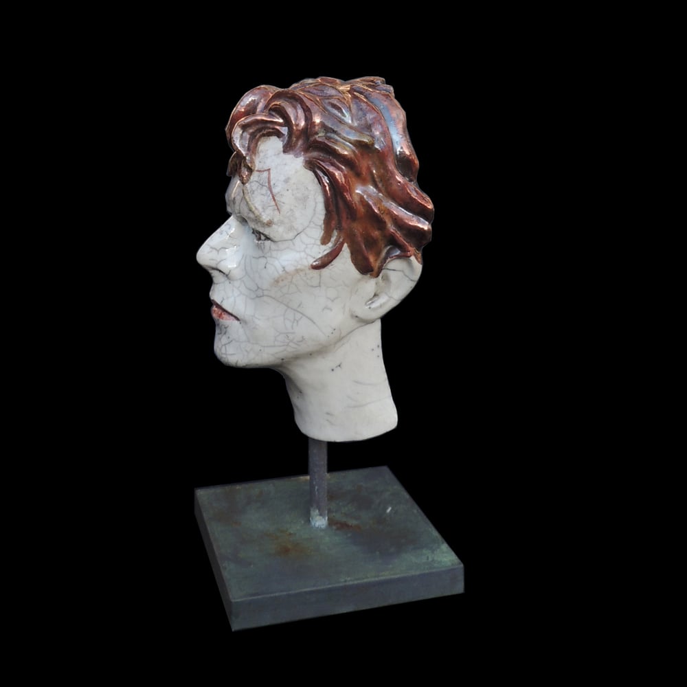 *SALE* 'Scary Monsters' Ceramic Face Sculpture (Unique Raku Piece)