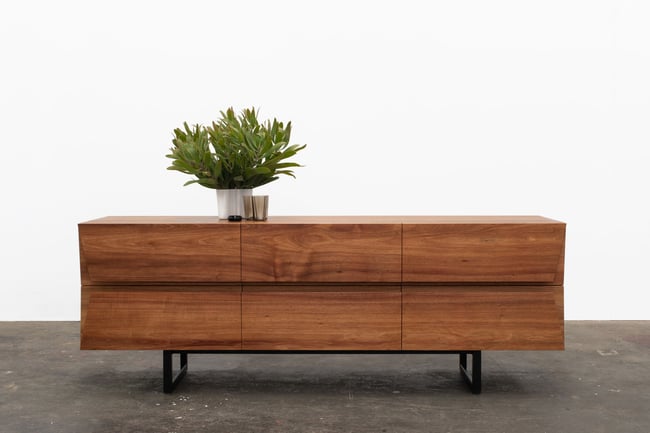 CLIPPED WING SIDEBOARD IN TASMANIAN BLACKWOOD