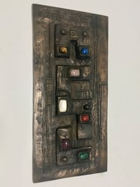 Image 2 of Bronze Wall Art with Large Cabochons