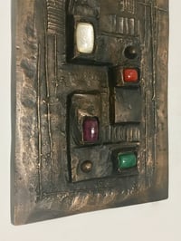 Image 4 of Bronze Wall Art with Large Cabochons