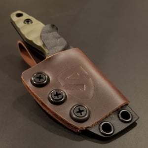 Leather Vertical Carry Belt Loop Option for Folsom Necker (knife and Kydex sheath not included)