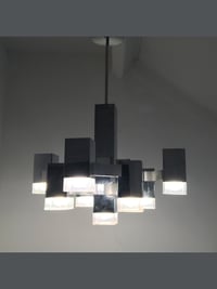 Image 1 of 9 Light "Cubic" Chandelier by Sciolari