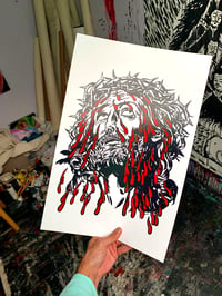 Image 2 of Bleeding Jesus Print