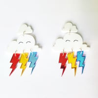 Image 2 of Rainbow Cloud Earrings