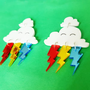 Image of Rainbow Cloud Earrings