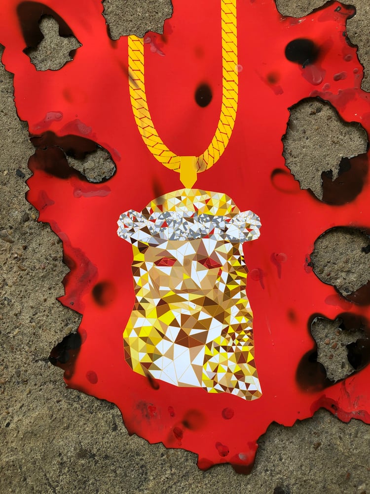 Image of 1/1 Burned Jesus Piece