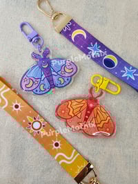 Image 1 of Sun and Moon Moth Key chains 